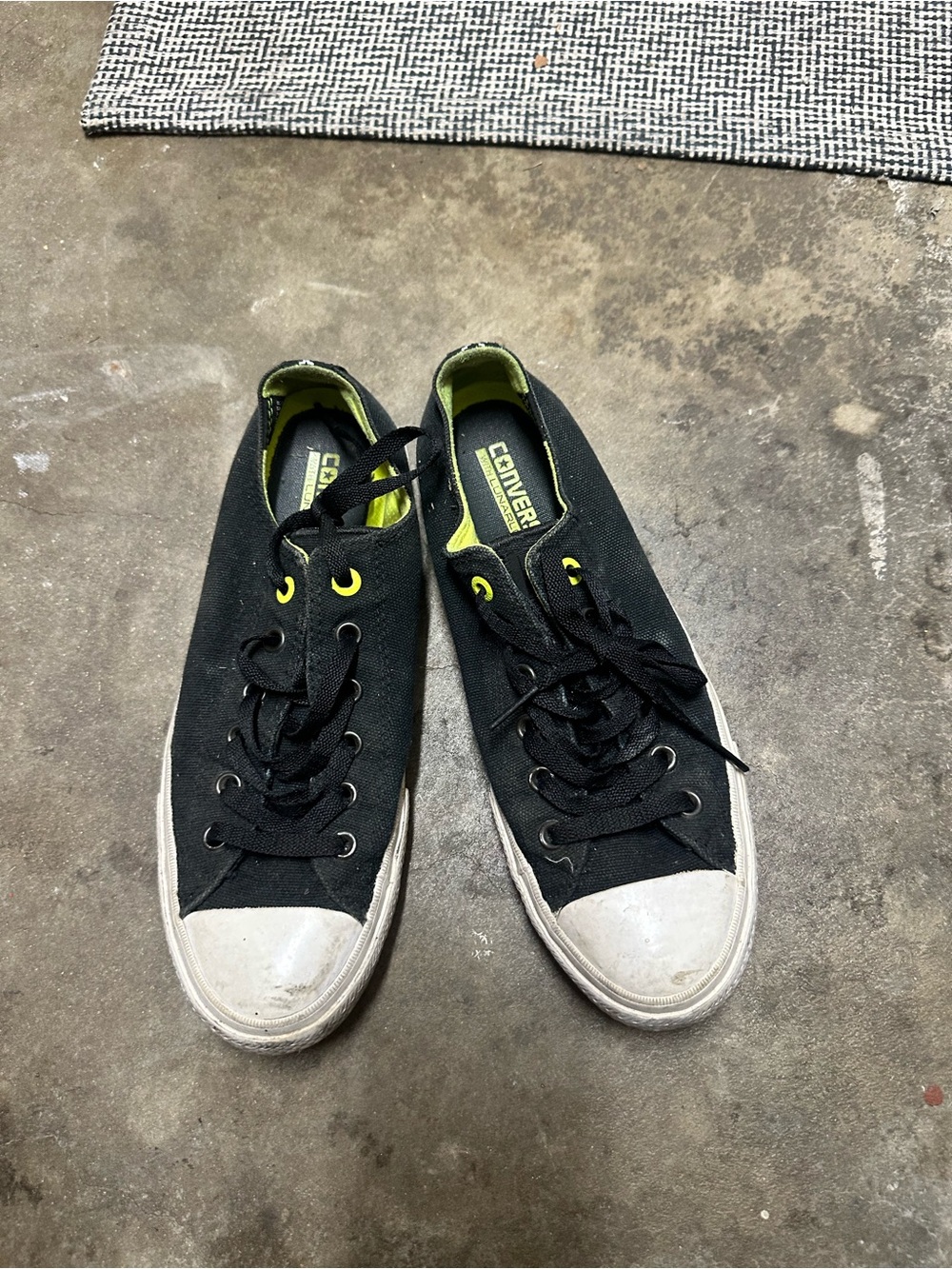 Converse Black Canvas Sneakers with Lunarlon